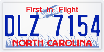 NC license plate DLZ7154