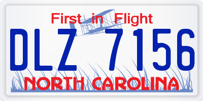 NC license plate DLZ7156