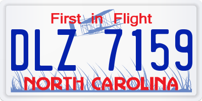 NC license plate DLZ7159