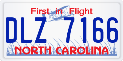 NC license plate DLZ7166