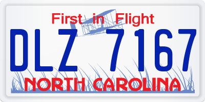NC license plate DLZ7167
