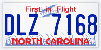 NC license plate DLZ7168