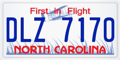 NC license plate DLZ7170