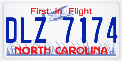 NC license plate DLZ7174