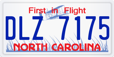 NC license plate DLZ7175
