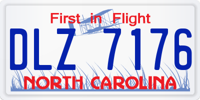 NC license plate DLZ7176