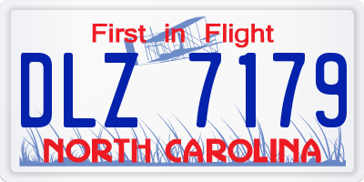 NC license plate DLZ7179