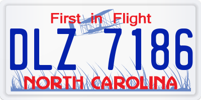NC license plate DLZ7186