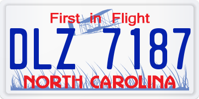 NC license plate DLZ7187