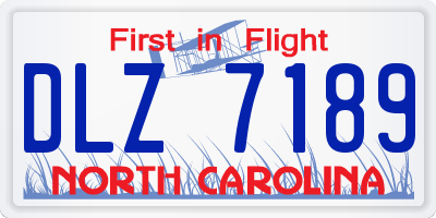 NC license plate DLZ7189