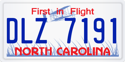 NC license plate DLZ7191