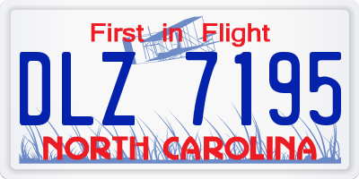 NC license plate DLZ7195