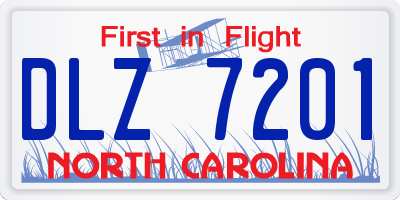 NC license plate DLZ7201