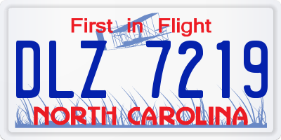 NC license plate DLZ7219