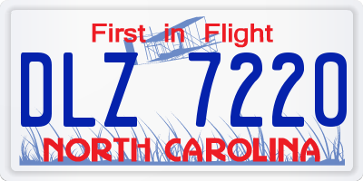 NC license plate DLZ7220