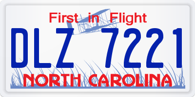NC license plate DLZ7221