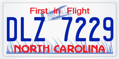 NC license plate DLZ7229