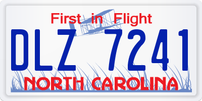 NC license plate DLZ7241