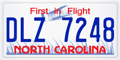 NC license plate DLZ7248