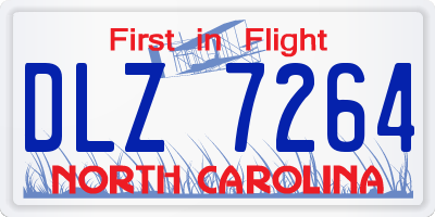 NC license plate DLZ7264