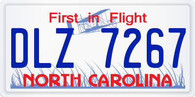 NC license plate DLZ7267