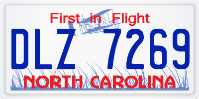 NC license plate DLZ7269