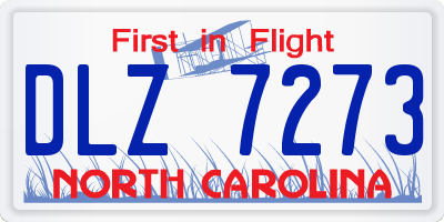 NC license plate DLZ7273
