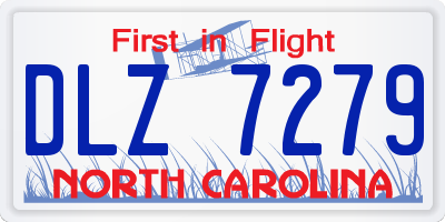 NC license plate DLZ7279