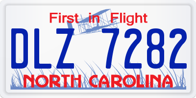 NC license plate DLZ7282