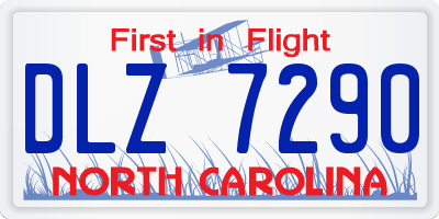 NC license plate DLZ7290