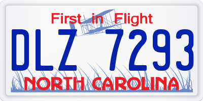 NC license plate DLZ7293