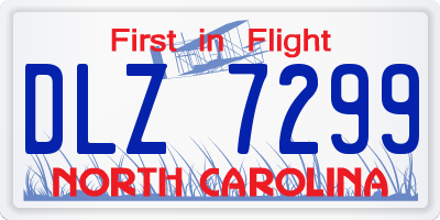 NC license plate DLZ7299