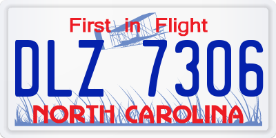 NC license plate DLZ7306