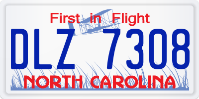 NC license plate DLZ7308