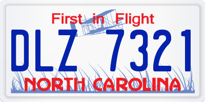 NC license plate DLZ7321
