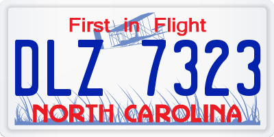 NC license plate DLZ7323