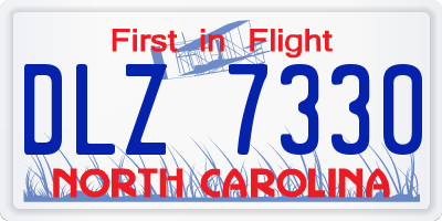 NC license plate DLZ7330