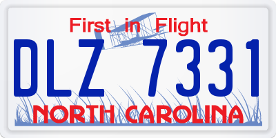 NC license plate DLZ7331