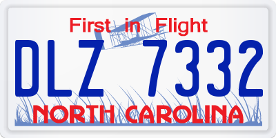 NC license plate DLZ7332