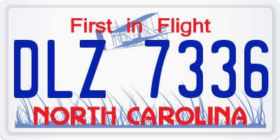 NC license plate DLZ7336