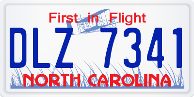 NC license plate DLZ7341