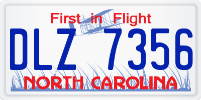 NC license plate DLZ7356