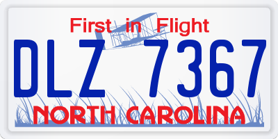 NC license plate DLZ7367