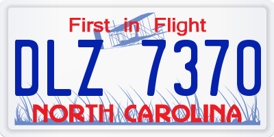 NC license plate DLZ7370