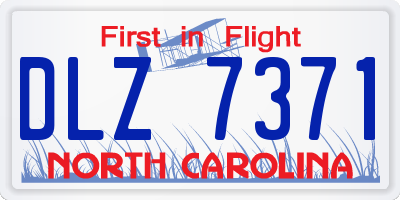 NC license plate DLZ7371