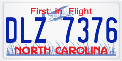 NC license plate DLZ7376