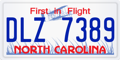 NC license plate DLZ7389