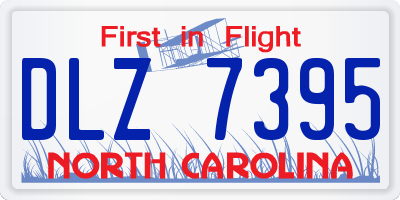NC license plate DLZ7395