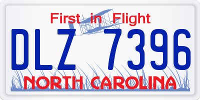 NC license plate DLZ7396