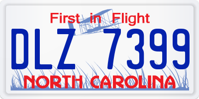 NC license plate DLZ7399